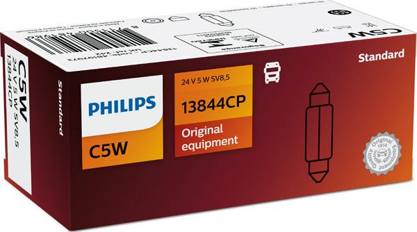 PHILIPS 13844CP - Лампа накаливания, фонарь освещения номерного знака www.autospares.lv