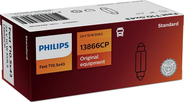 PHILIPS 13866CP - Kvēlspuldze, Numura apgaismojuma lukturis www.autospares.lv