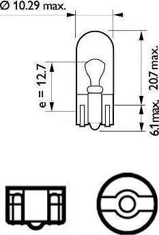 PHILIPS 12961 - Kvēlspuldze, Mirgojošie / Gabarītlukturi autospares.lv