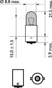 PHILIPS 12929NBVB2 - Kvēlspuldze, Pieejas signāla gaisma www.autospares.lv