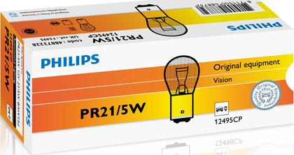 PHILIPS 12495CP - Kvēlspuldze, Bremžu signāla / Aizm. lukturi www.autospares.lv