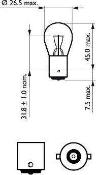 PHILIPS 12498LLECOB2 - Kvēlspuldze, Pagriezienu signāla lukturis www.autospares.lv