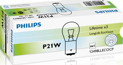 PHILIPS 12498LLECOCP - Kvēlspuldze, Pagriezienu signāla lukturis www.autospares.lv