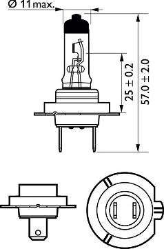 PHILIPS 12972CTVBW - Kvēlspuldze, Tālās gaismas lukturis www.autospares.lv