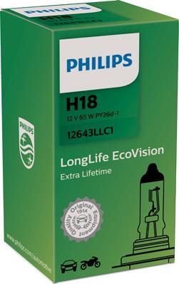 PHILIPS 12643LLC1 - Kvēlspuldze, Tālās gaismas lukturis www.autospares.lv