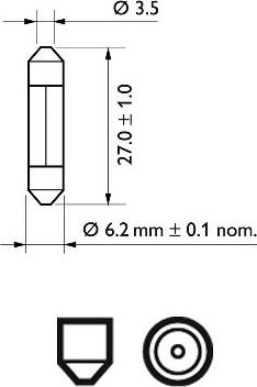 PHILIPS 12818CP - Kvēlspuldze, Salona telpas apgaismojums autospares.lv