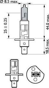 PHILIPS 12258WVUB1 - Kvēlspuldze, Tālās gaismas lukturis autospares.lv