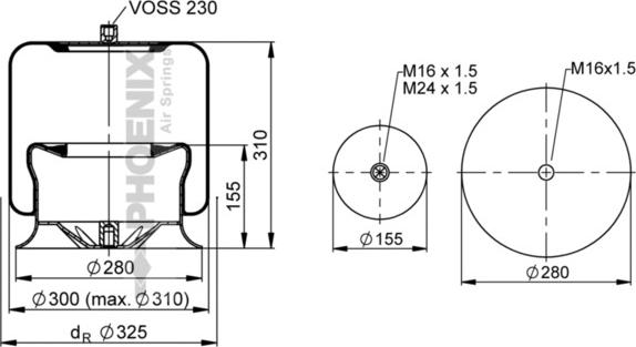 Phoenix 1 KF 24-1 - Pneimoatsperes spilvens, Pneimopiekare www.autospares.lv