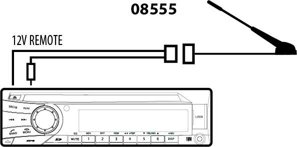 PHONOCAR 08555 - Adapteris, Antenas vads autospares.lv