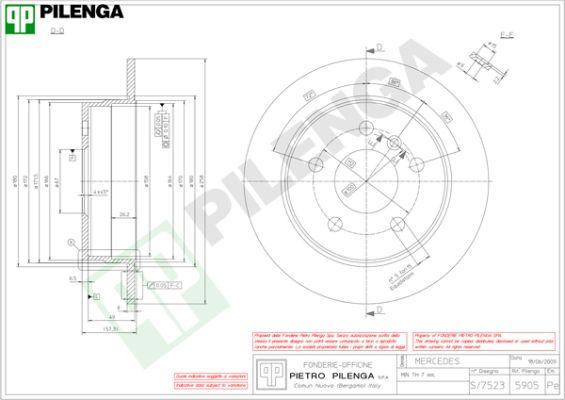 Pilenga 5905 - Bremžu diski autospares.lv