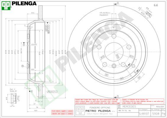 Pilenga 5908 - Bremžu diski autospares.lv