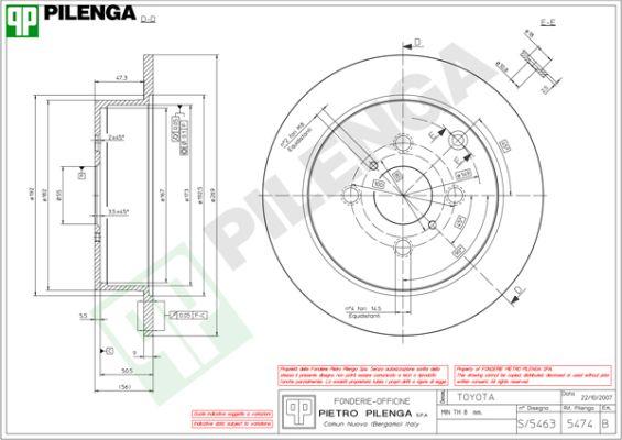 Pilenga 5474 - Brake Disc www.autospares.lv