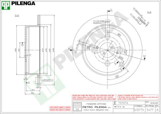 Pilenga 5477 - Тормозной диск www.autospares.lv