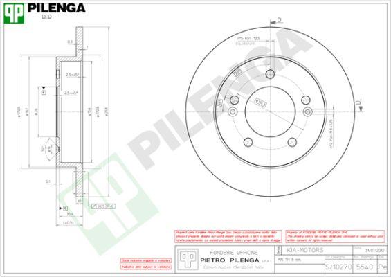 Pilenga 5540 - Bremžu diski autospares.lv