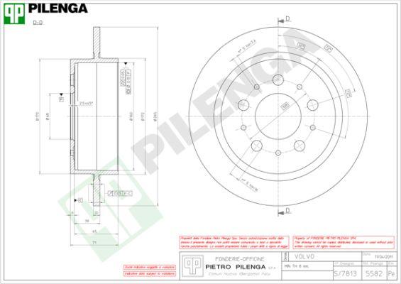 Pilenga 5582 - Brake Disc www.autospares.lv