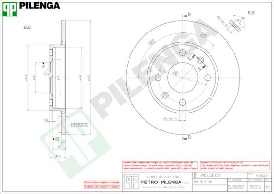 Pilenga 5094 - Bremžu diski autospares.lv