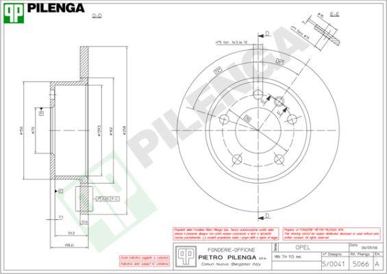 Pilenga 5066 - Bremžu diski www.autospares.lv