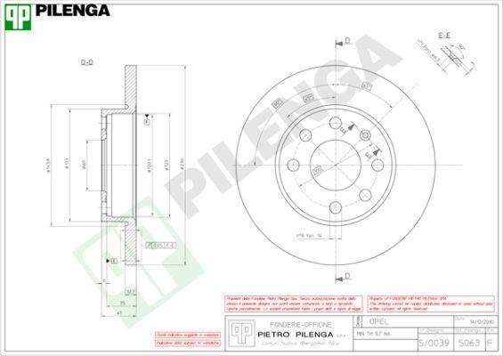 Pilenga 5063 - Bremžu diski autospares.lv