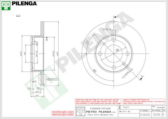 Pilenga 5035 - Тормозной диск www.autospares.lv