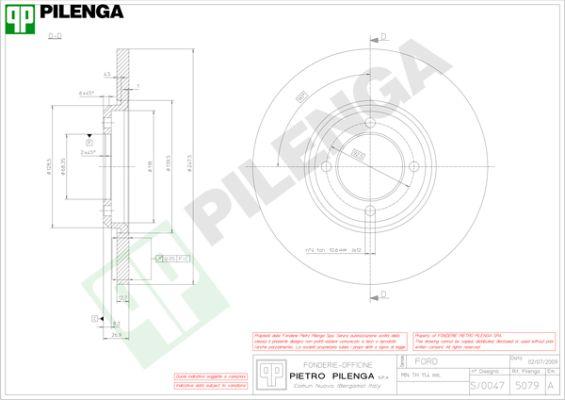 Pilenga 5079 - Bremžu diski www.autospares.lv