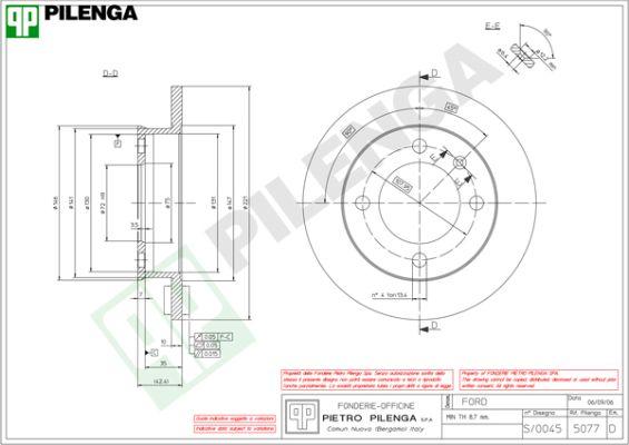 Pilenga 5077 - Bremžu diski autospares.lv