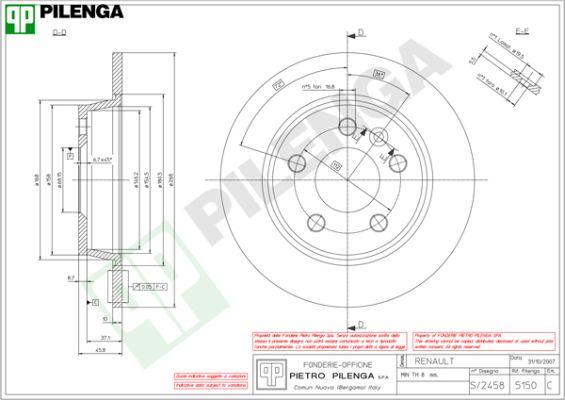 Pilenga 5150 - Bremžu diski autospares.lv