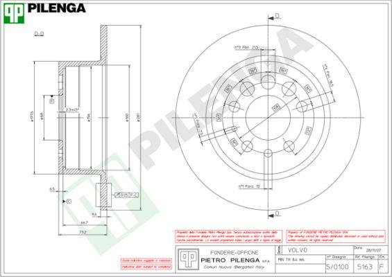 Pilenga 5163 - Brake Disc www.autospares.lv