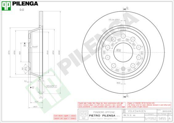 Pilenga 5855 - Bremžu diski autospares.lv