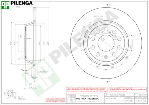 Pilenga 5857 - Bremžu diski autospares.lv