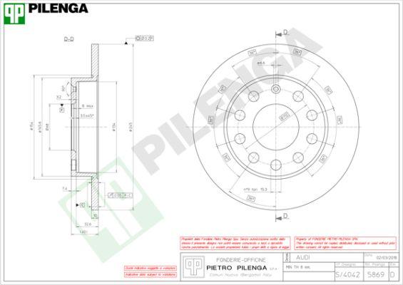 Pilenga 5869 - Bremžu diski www.autospares.lv