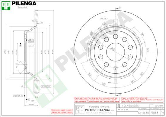 Pilenga 5888 - Bremžu diski www.autospares.lv