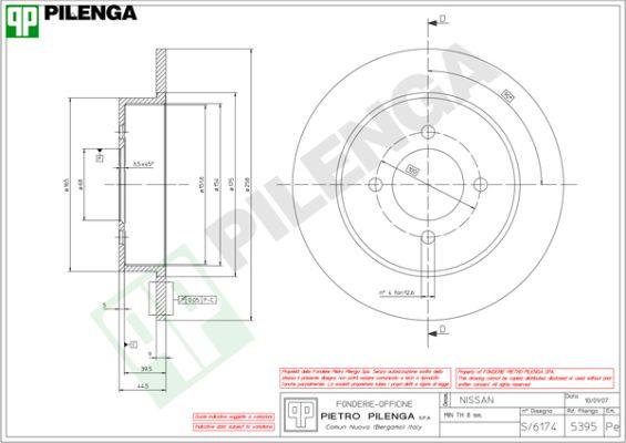 Pilenga 5395 - Bremžu diski autospares.lv