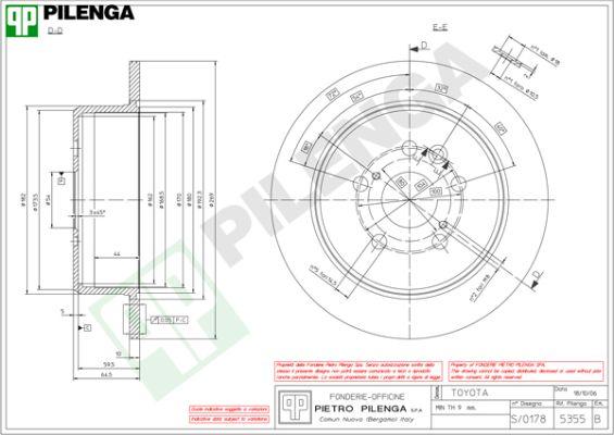 Pilenga 5355 - Bremžu diski www.autospares.lv