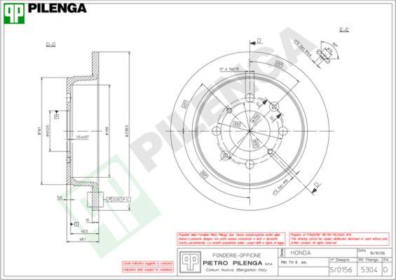 Pilenga 5304 - Bremžu diski www.autospares.lv