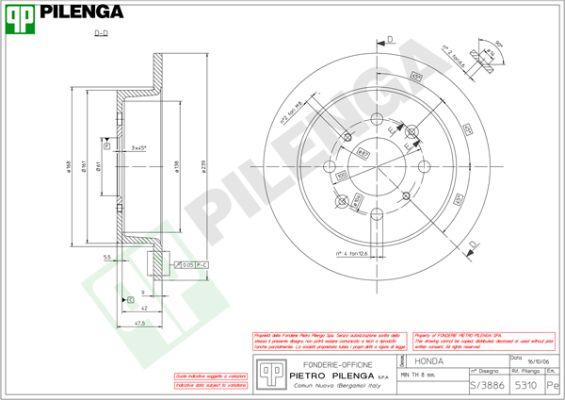 Pilenga 5310 - Bremžu diski www.autospares.lv