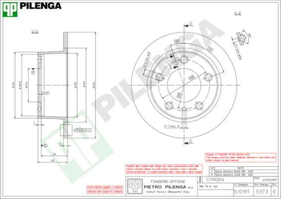 Pilenga 5373 - Bremžu diski autospares.lv