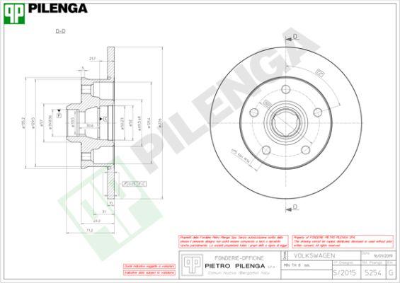 Pilenga 5254 - Bremžu diski autospares.lv