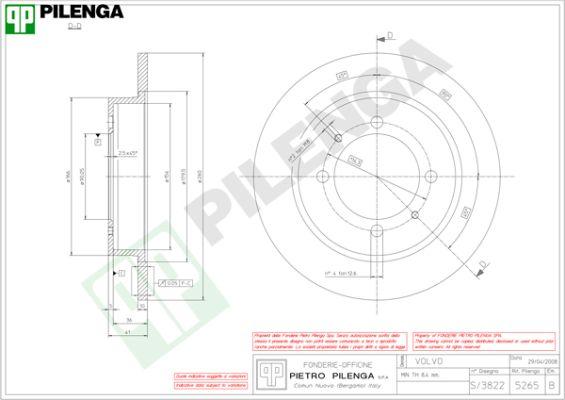 Pilenga 5265 - Bremžu diski autospares.lv