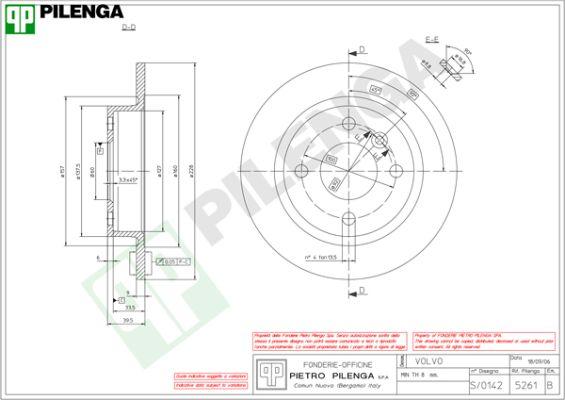 Pilenga 5261 - Bremžu diski autospares.lv