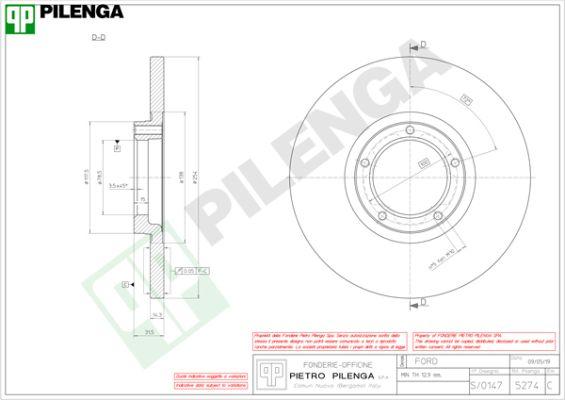 Pilenga 5274 - Bremžu diski autospares.lv