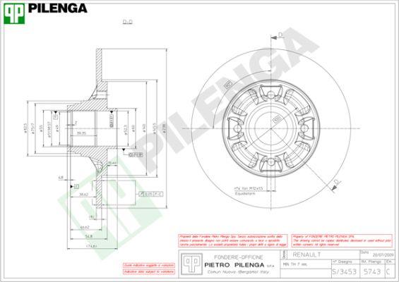 Pilenga 5743 - Bremžu diski autospares.lv