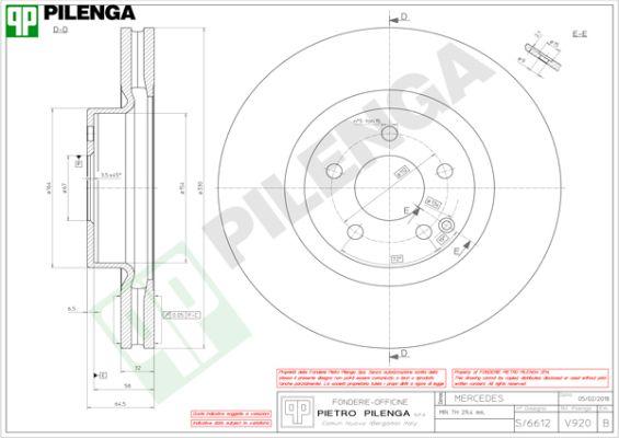 Pilenga V920 - Bremžu diski www.autospares.lv