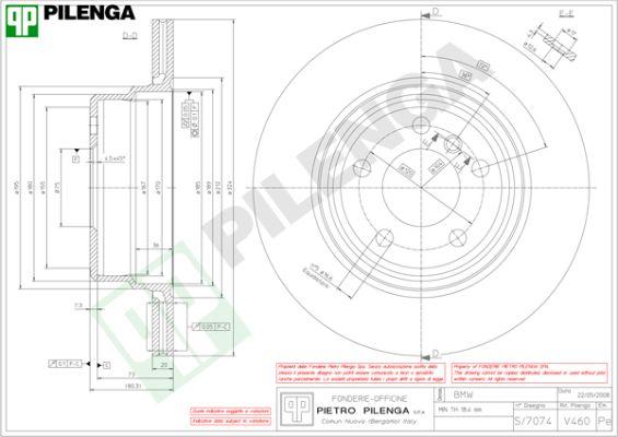 Pilenga V460 - Bremžu diski autospares.lv