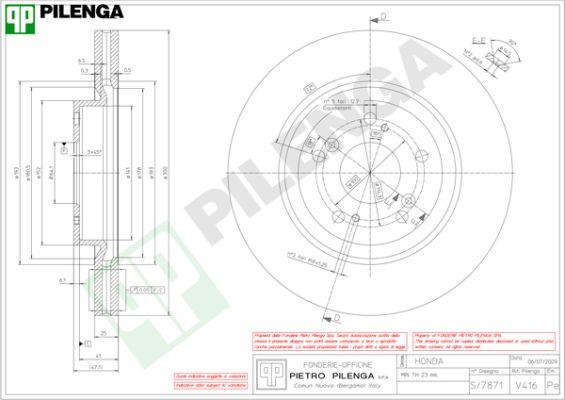 Pilenga V416 - Bremžu diski www.autospares.lv