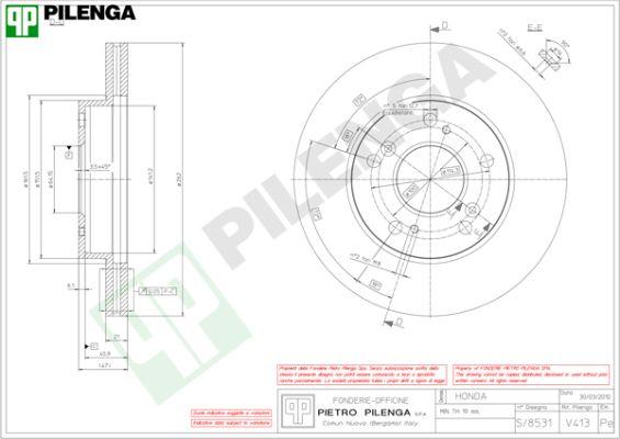 Pilenga V413 - Bremžu diski www.autospares.lv