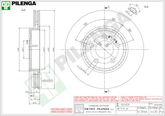 Pilenga V430 - Bremžu diski autospares.lv