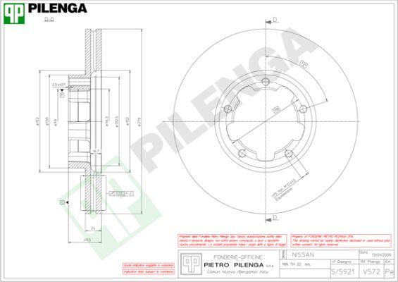 Pilenga V572 - Bremžu diski autospares.lv