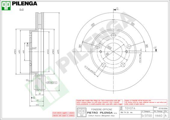 Pilenga V660 - Тормозной диск www.autospares.lv