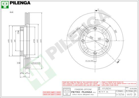 Pilenga V610 - Bremžu diski www.autospares.lv