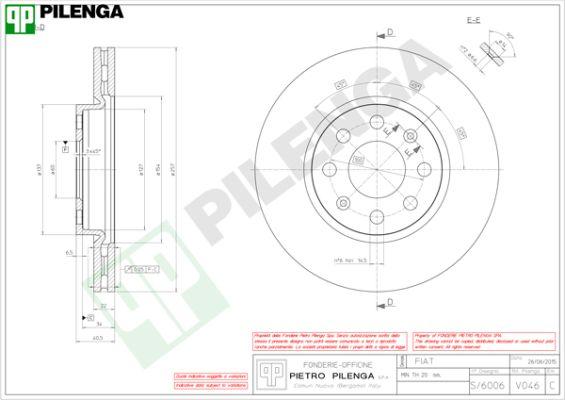 Pilenga V046 - Bremžu diski autospares.lv